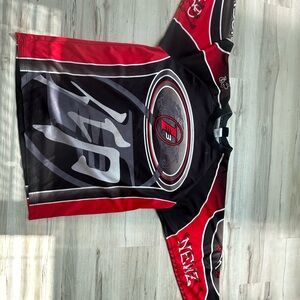 Reebok Black and Gray Iverson Edition motor cross Jersey